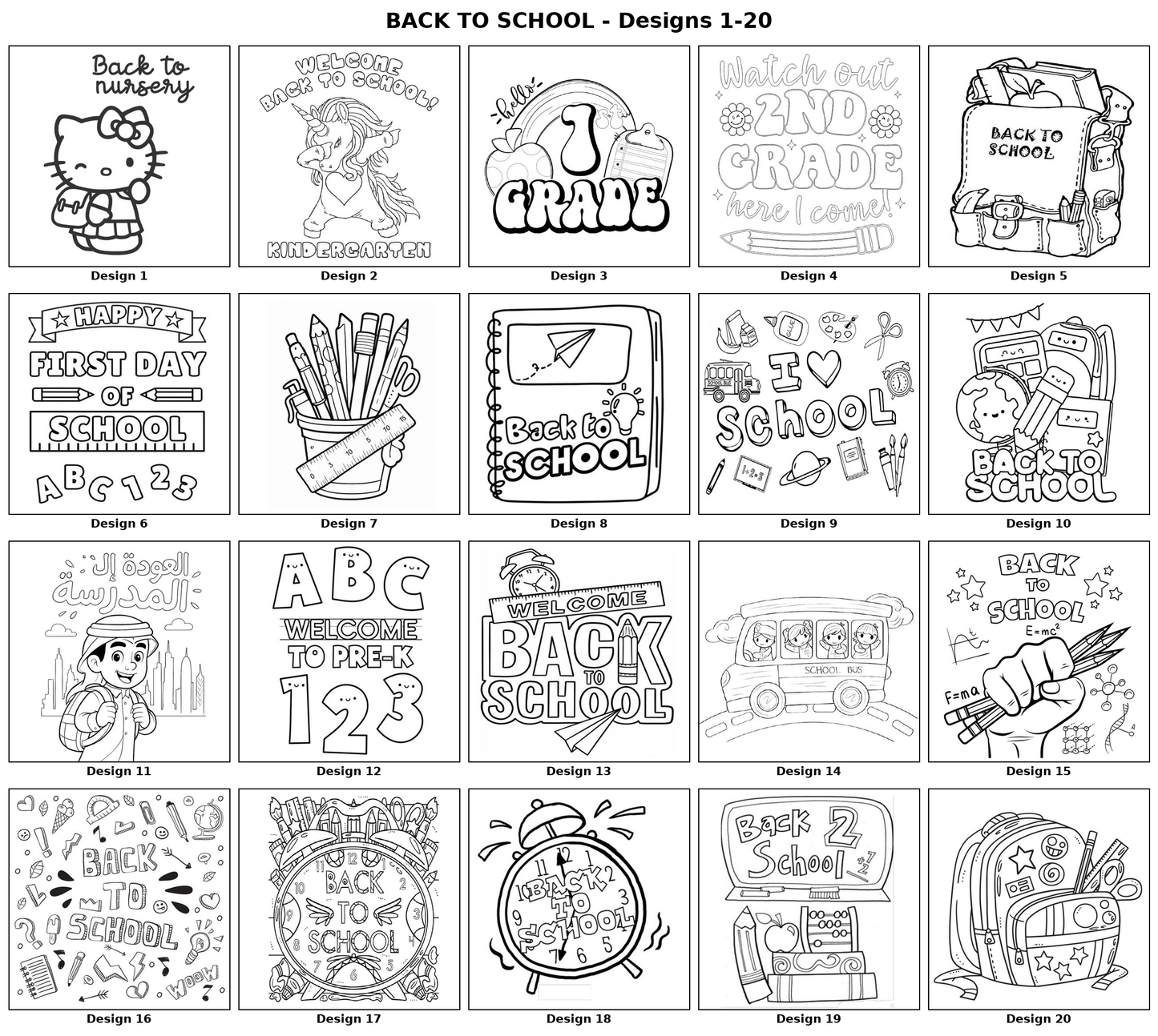 BACK TO SCHOOL! 🍎 COLORING WITH PENS