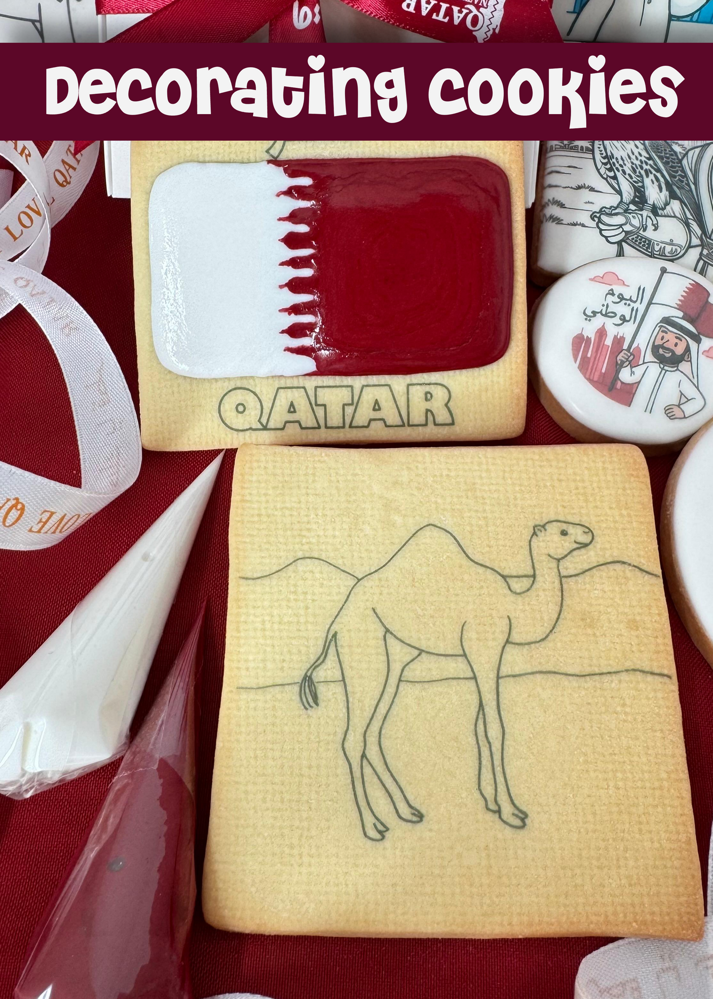 DECORATING KITS WITH FROSTING🌴 QATAR