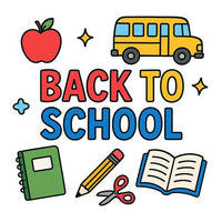 Back to School - Apple & Bus Icons