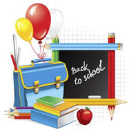 Back to School - Balloons & Chalkboard