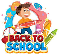 Back to School - Boy with Supplies