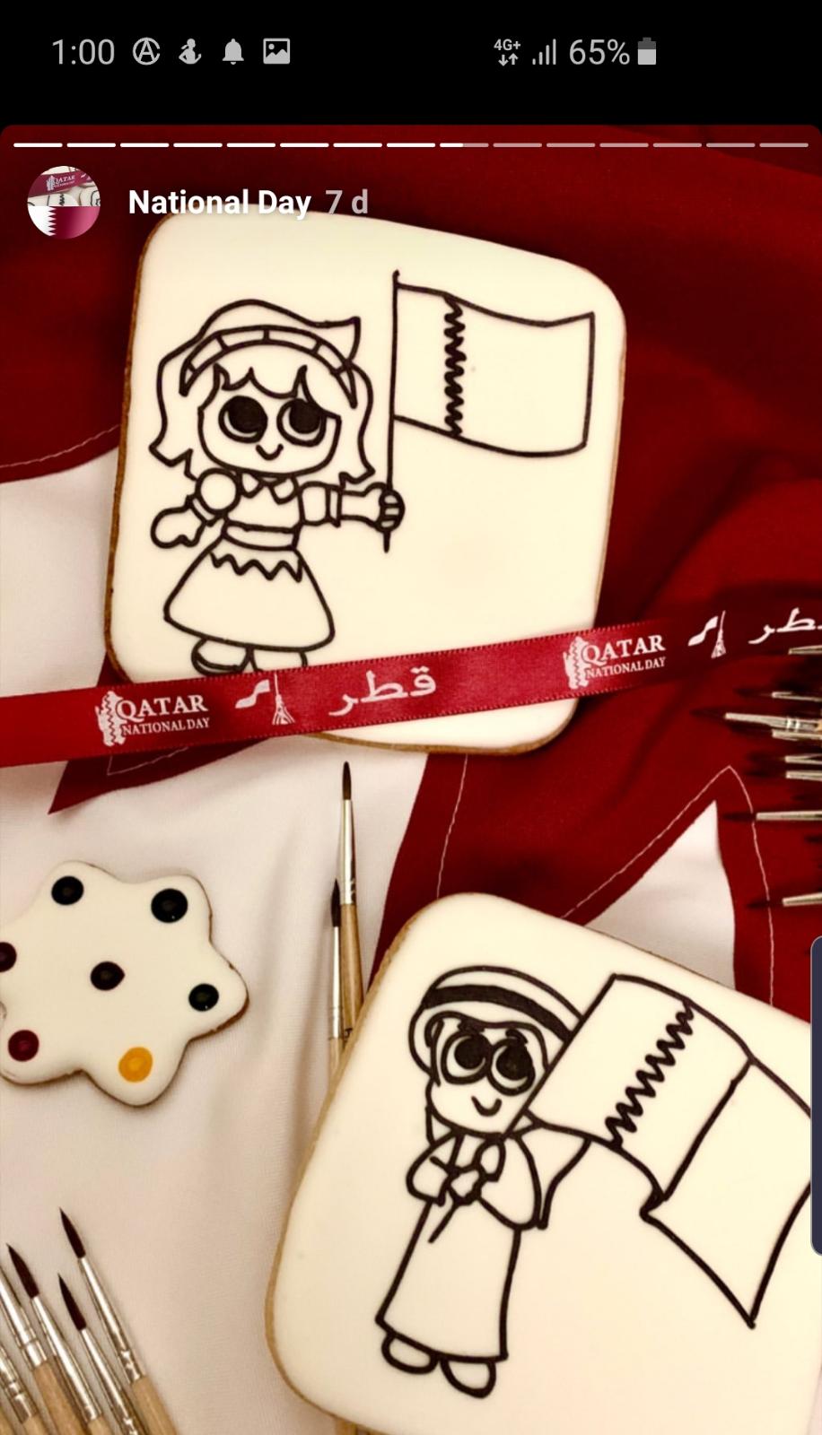 PAINTING COOKIES 🔜QATAR NATIONAL DAY